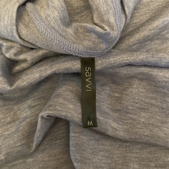 SAVVI MD Light Blue (Denim) Relaxed French Terry Short Sleeve Top - Picture 13 of 13